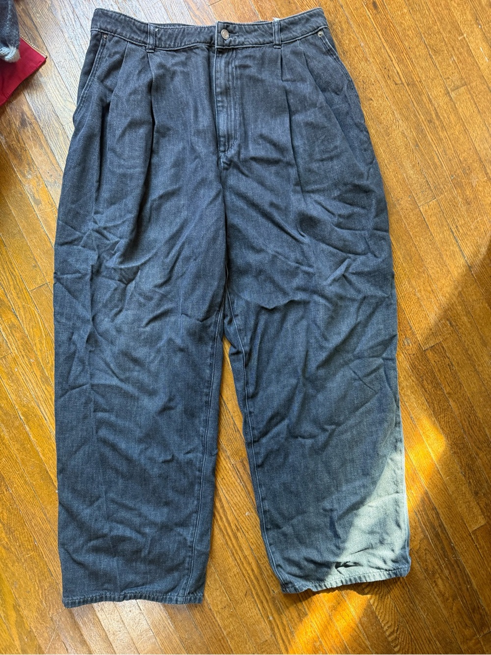 Michael Kors Relaxed Wide-Leg Black Jeans